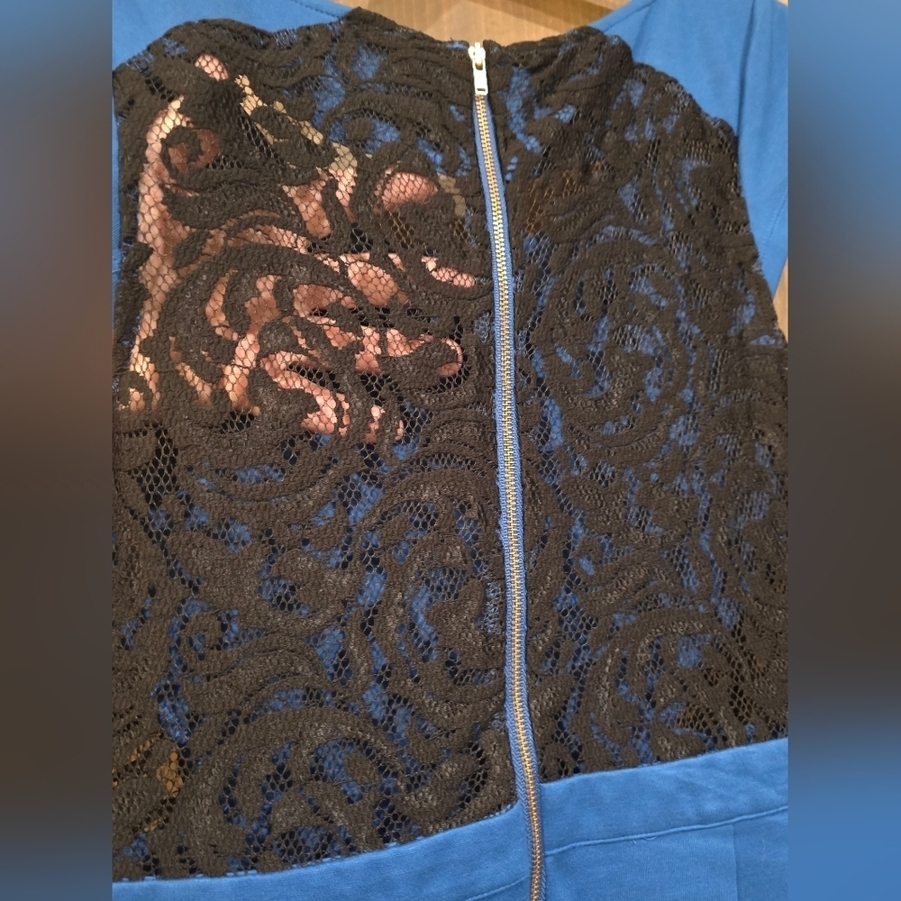 Madison Marcus Women's Limelight Lace Back Dress in Cobalt blue- Size Small - Picture 4 of 5